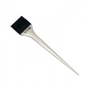 Кисть-лопатка DEWAL для окрашивания, силиконовая, черная с белой ручкой, узкая 54мм
