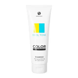 Оттеночный шампунь ADRICOCO COLOR COLLECTION COOL TONE Холодный блонд с кератином и маслом льна 250мл