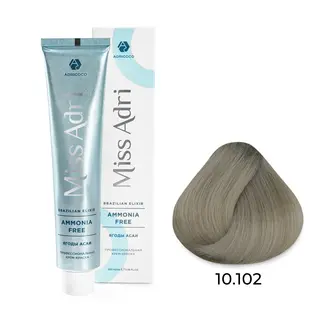 10,102 платиновый блонд пепельный жемчужныйкрем-краска Miss Adri Brazilian Elixir Ammonia free 100мл