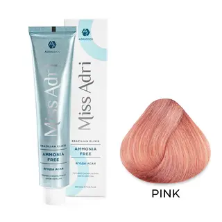 Pink розовый крем-краска Miss Adri Brazilian Elixir Ammonia free 100мл
