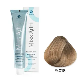 9,018 очень светлый блонд прозрач.лакричны крем-краска Miss Adri Brazilian Elixir Ammonia free 100мл